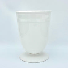 Load image into Gallery viewer, Banded Ceramic Vase in White
